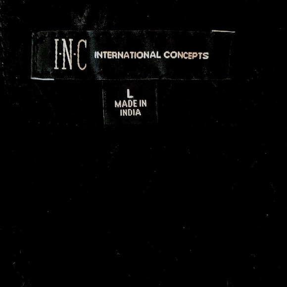 INC Beach Cover Up, Size L, Black Eyelet - Picture 4 of 6